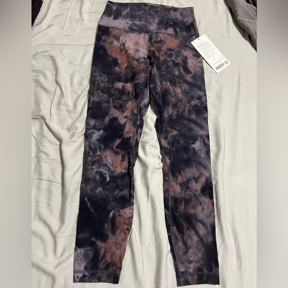 NEW LULULEMON Align 25" Pant 6 Diamond Dye Graphite Grey Pink Pastel